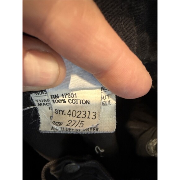 Vintage Rockies Rocky Mountain Jeans Worn in Black 27/5 Made in USA High Rise - Picture 9 of 10